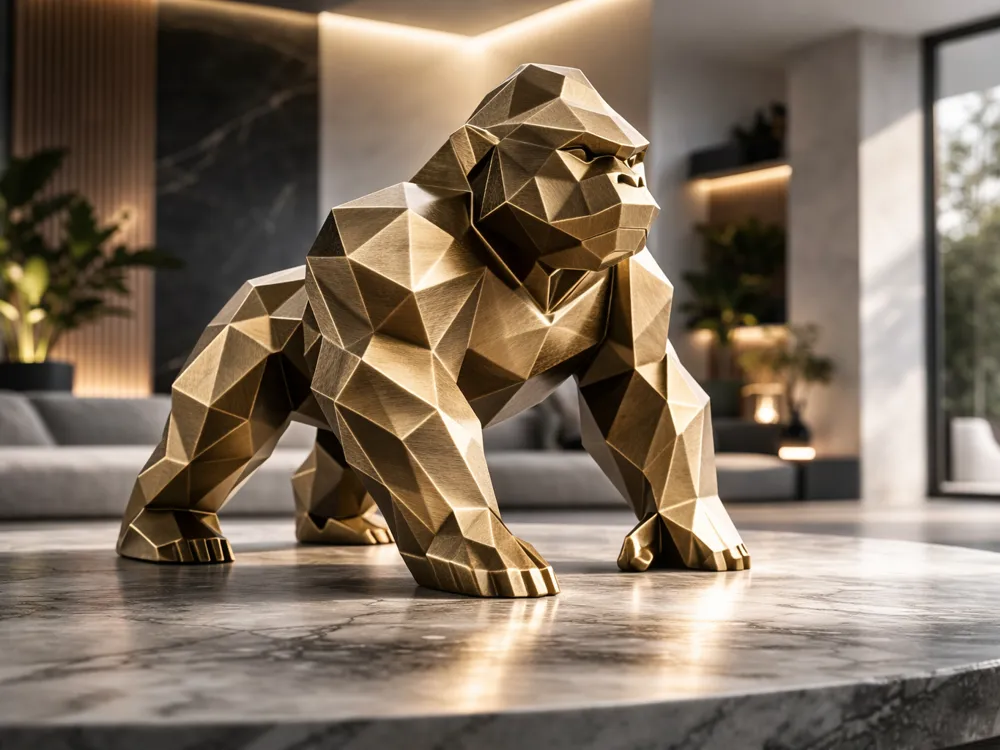Estatueta Gorila Geométrica